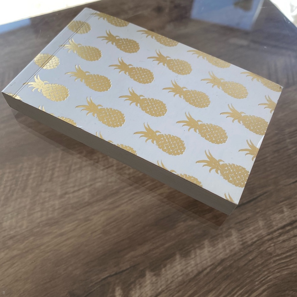 4/$20!! Eccolo Gold Pineapple Pocket Notebook Lined